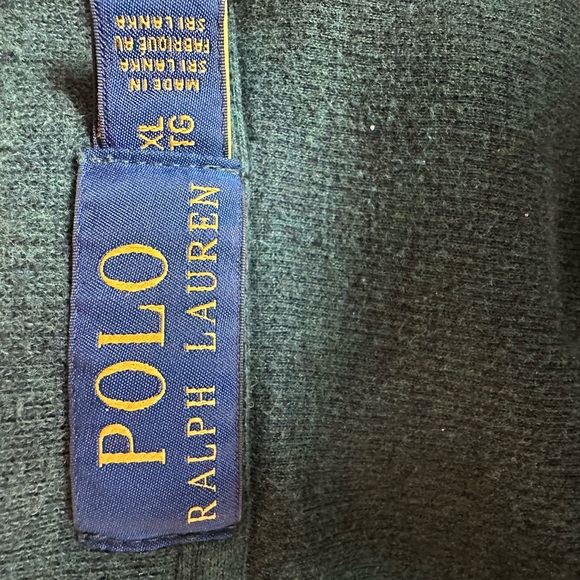 Polo Ralph Lauren Men’s Quarter Zip Dark Green Sweater. Size XL - Picture 4 of 7